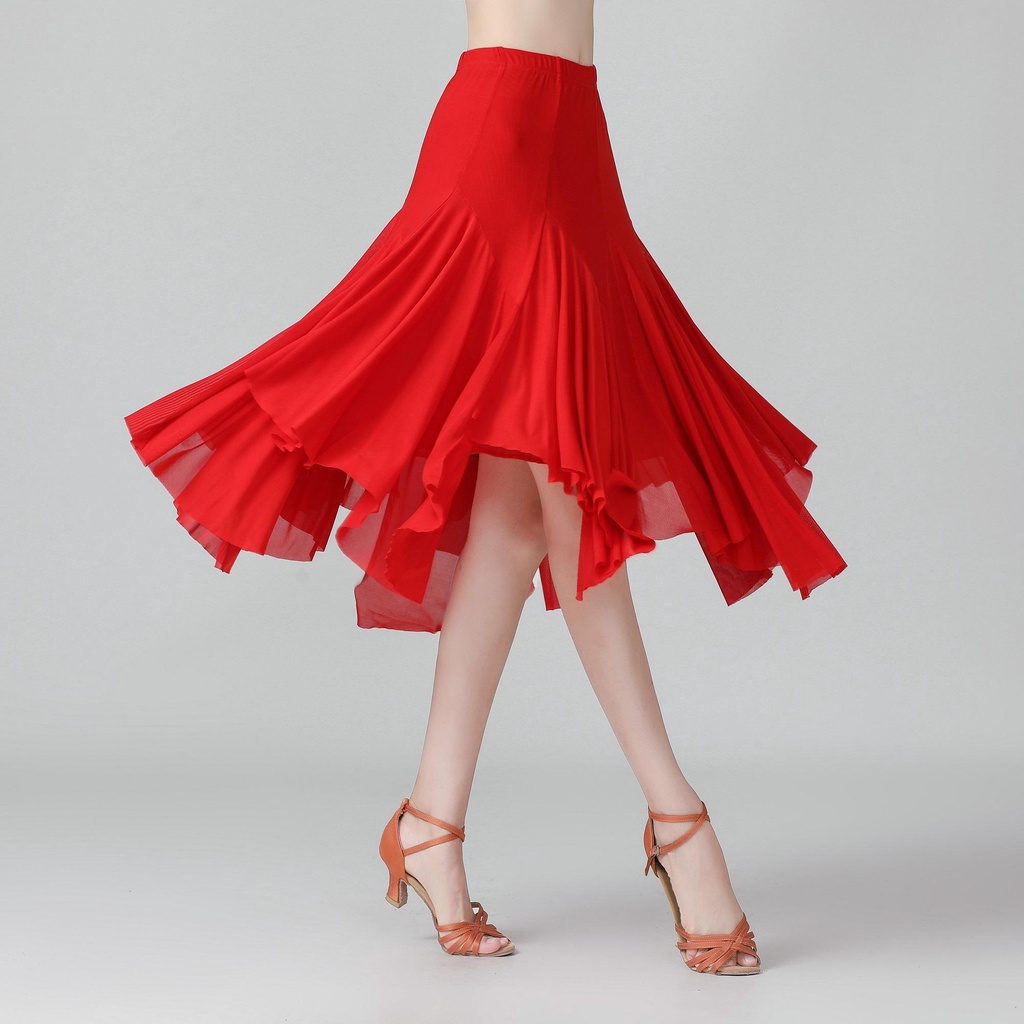 Qsuccua Large Swing Skirt Mesh Dance Skirt Ballroom Dance Practice Skirt Midi Skirt Dance Skirt Shopee Philippines