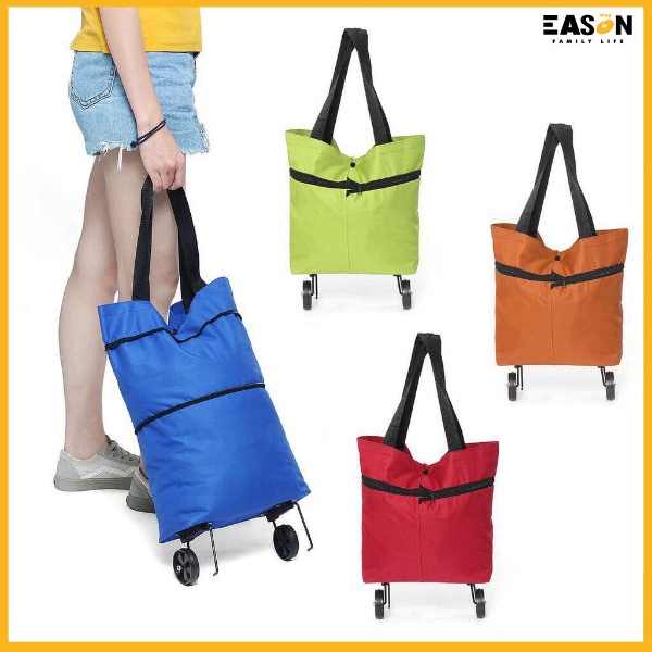 COD Market wheel bag Folding Fold able Shopping Trolley Bag