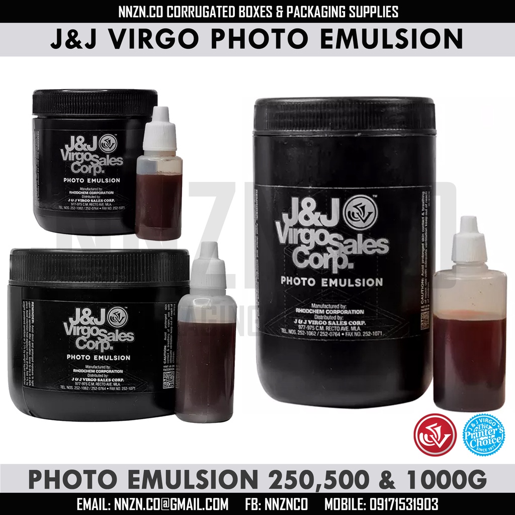 J&J VIRGO Photo Emulsion for Silkscreen Silk Screen Printing Shopee Philippines