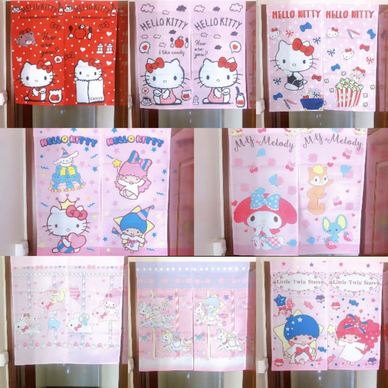 Hello Kitty My Melody Little Twin Stars Door Window Curtains | Shopee ...