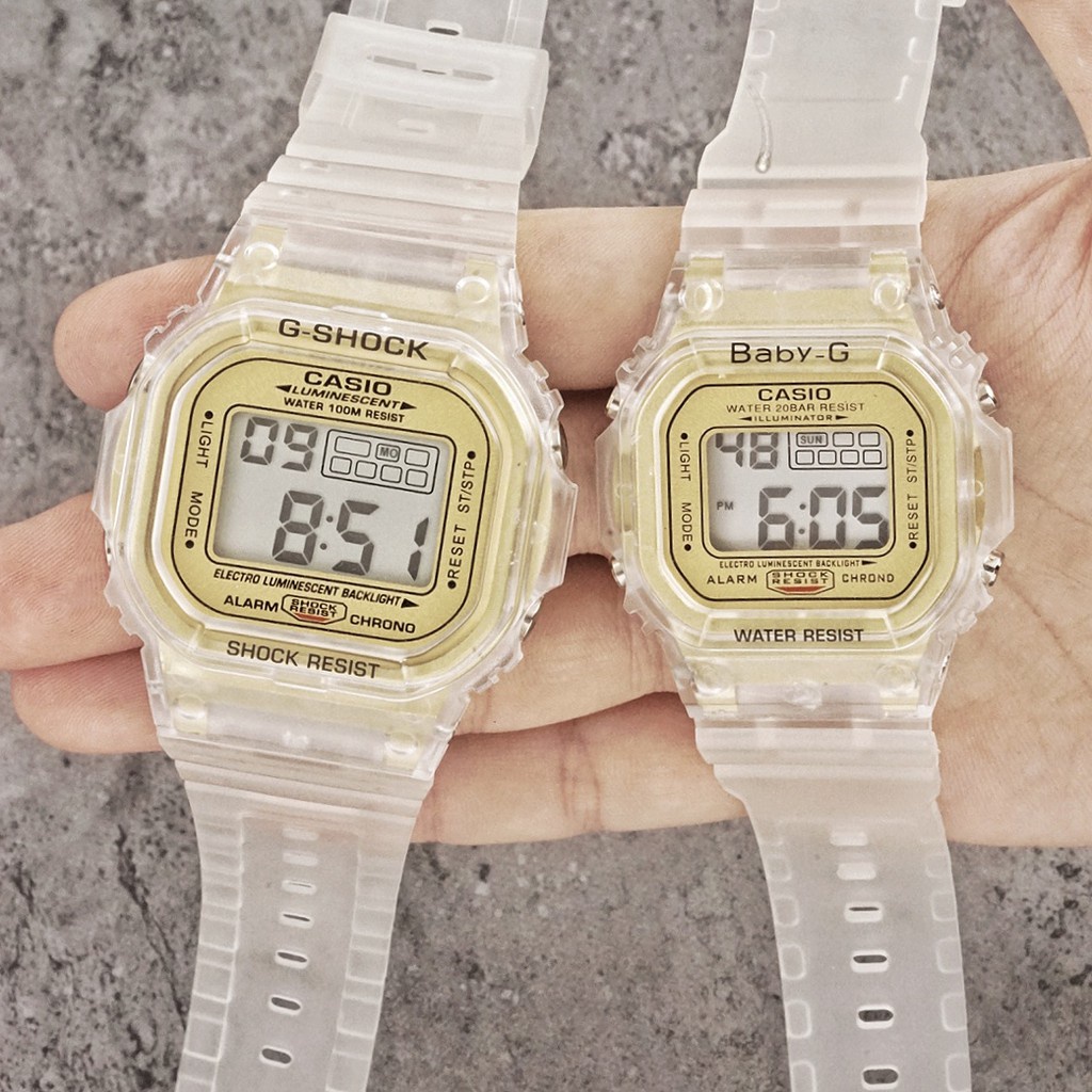 Baby g hot sale transparent gold