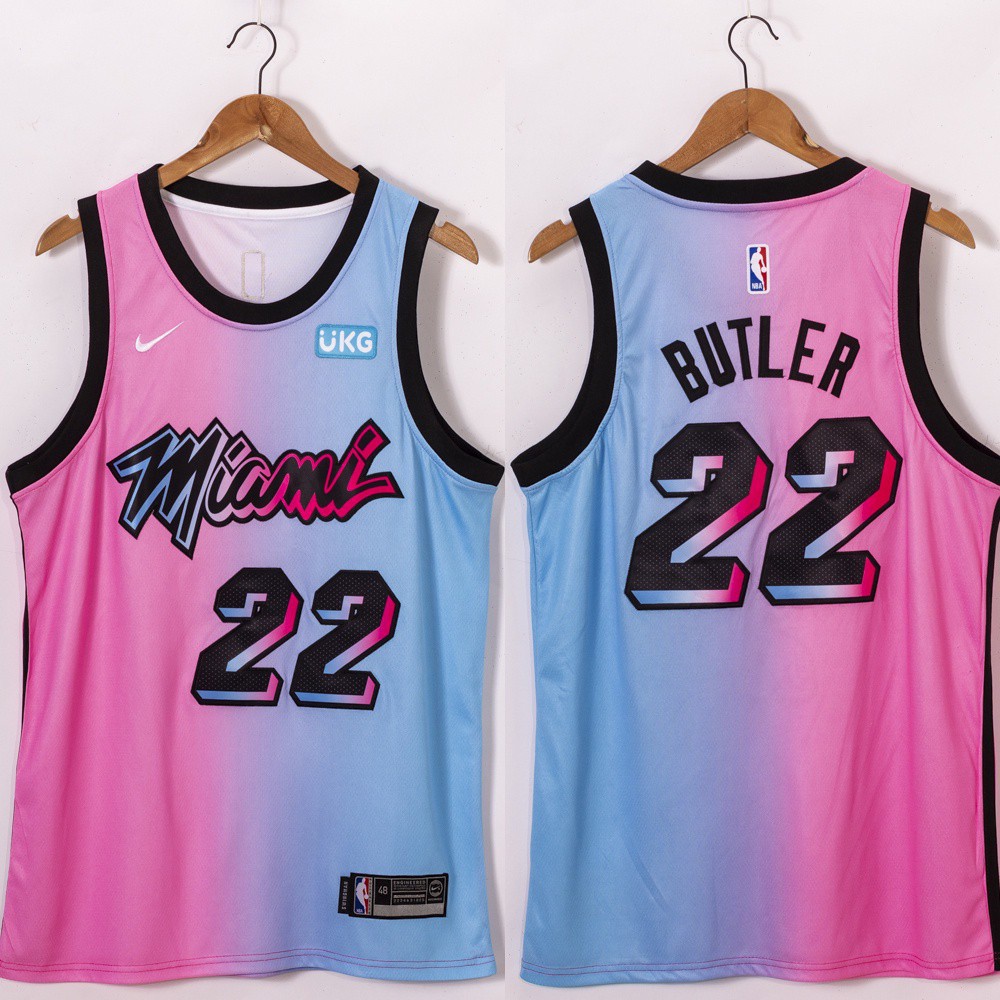 Subolong Miami Heat City Edition Jersey No. 22 Butler Wade Lowry Basketball Jersey