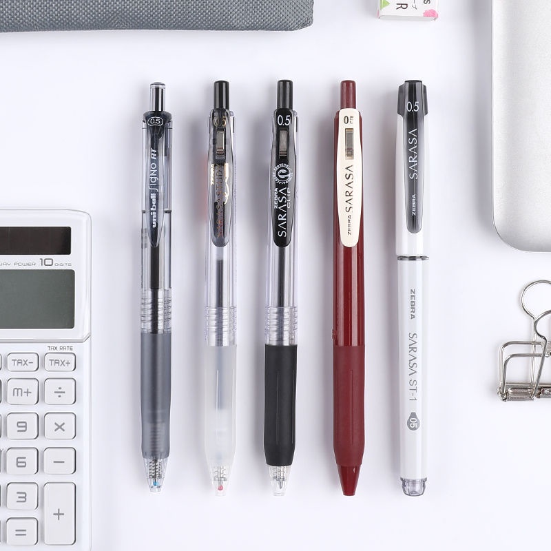 Zebra gel pen jj15 Press-type black ink pen collection Students use ...