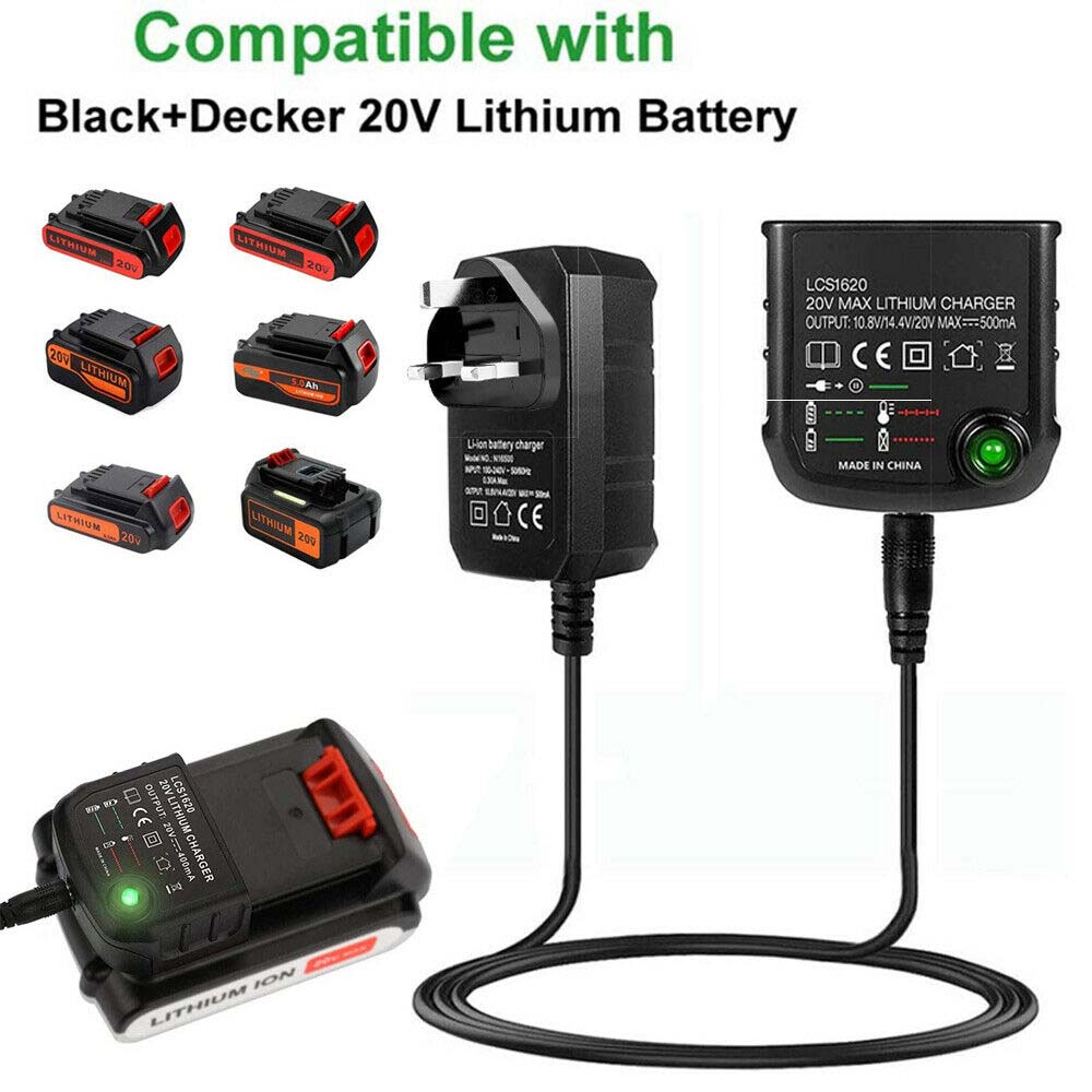 20V MAX Lithium LCS1620 Battery Charger For Black Decker Tools