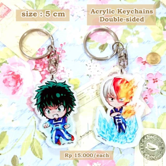 GANTUNGAN Boku no hero academia anime Keychain deku midoriya todoroki ...