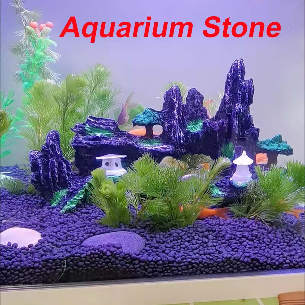 AQUARZOO Resin Fish Tank Ornament Aquarium Stone Decorations ...