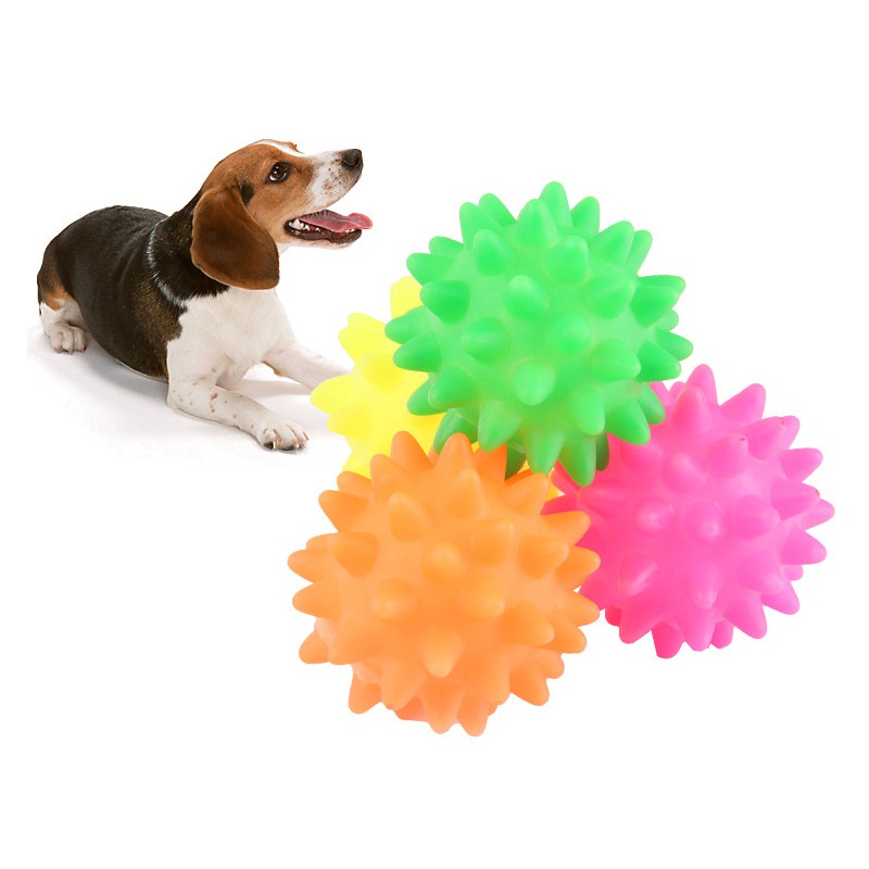 Hello Paws Squeaky Rubber Meteor Chew Toy for Dogs & Cats Interactive ...