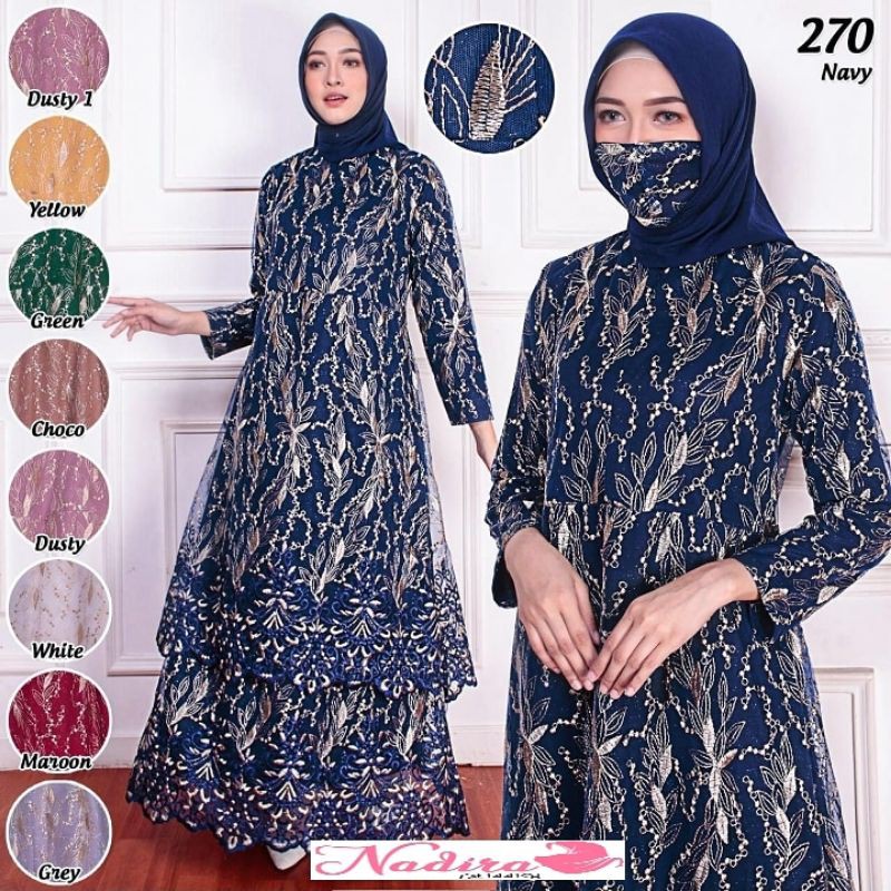 Gamis 2 Layer Gamis Premium Brukat Party | Shopee Philippines