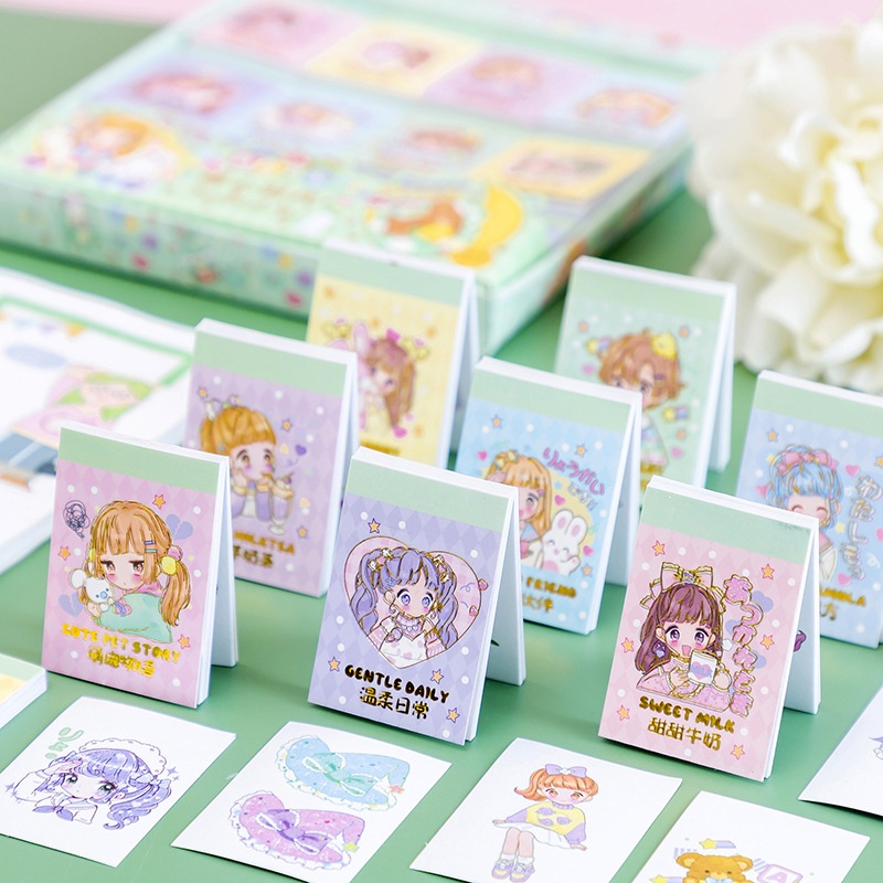 Creative Beanie Sticker Book Mini Set of Ancient Princess Hand Account ...