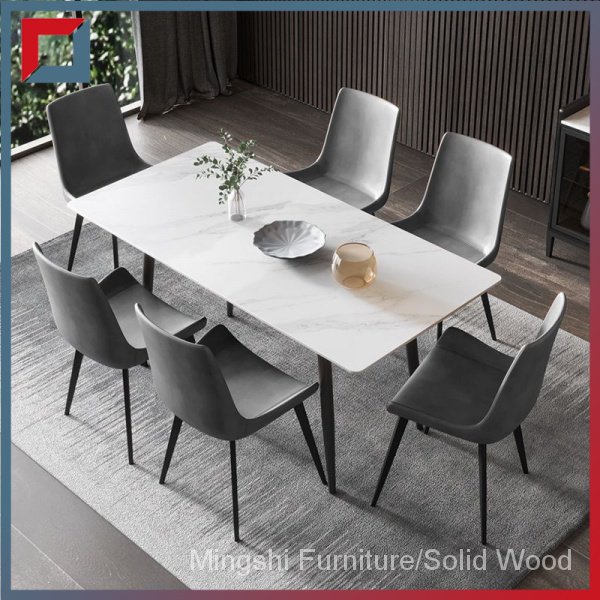 [Factory direct sales] Italian minimalist slate dining table small