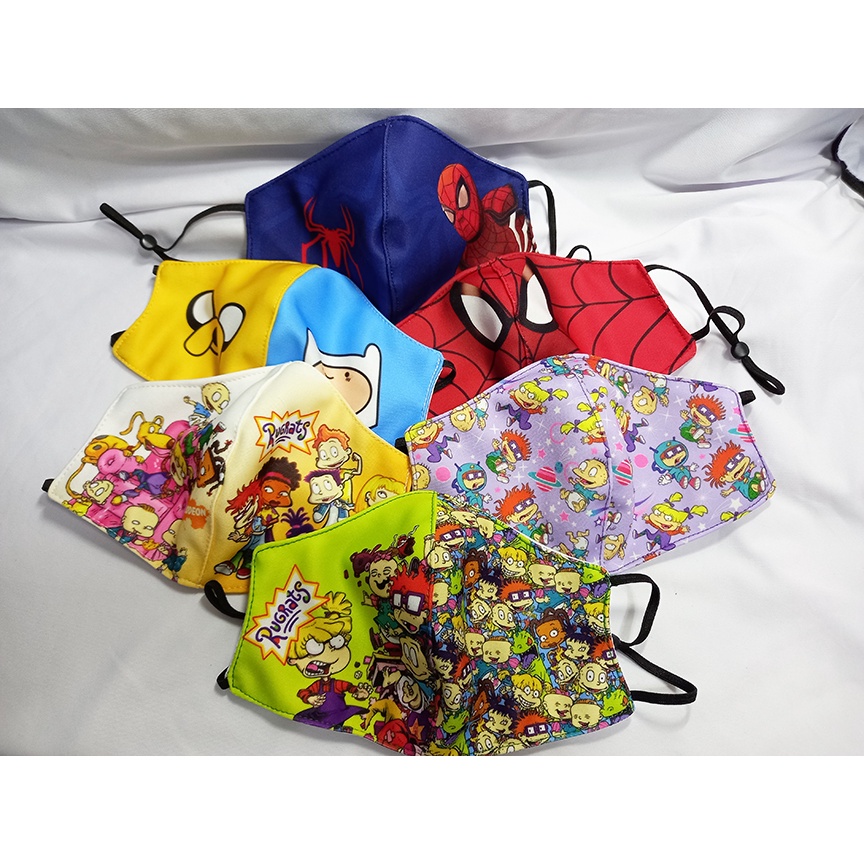 Character Facemasks Adult / Spiderman/Snoopy/FinJake/Rugrats | Shopee ...