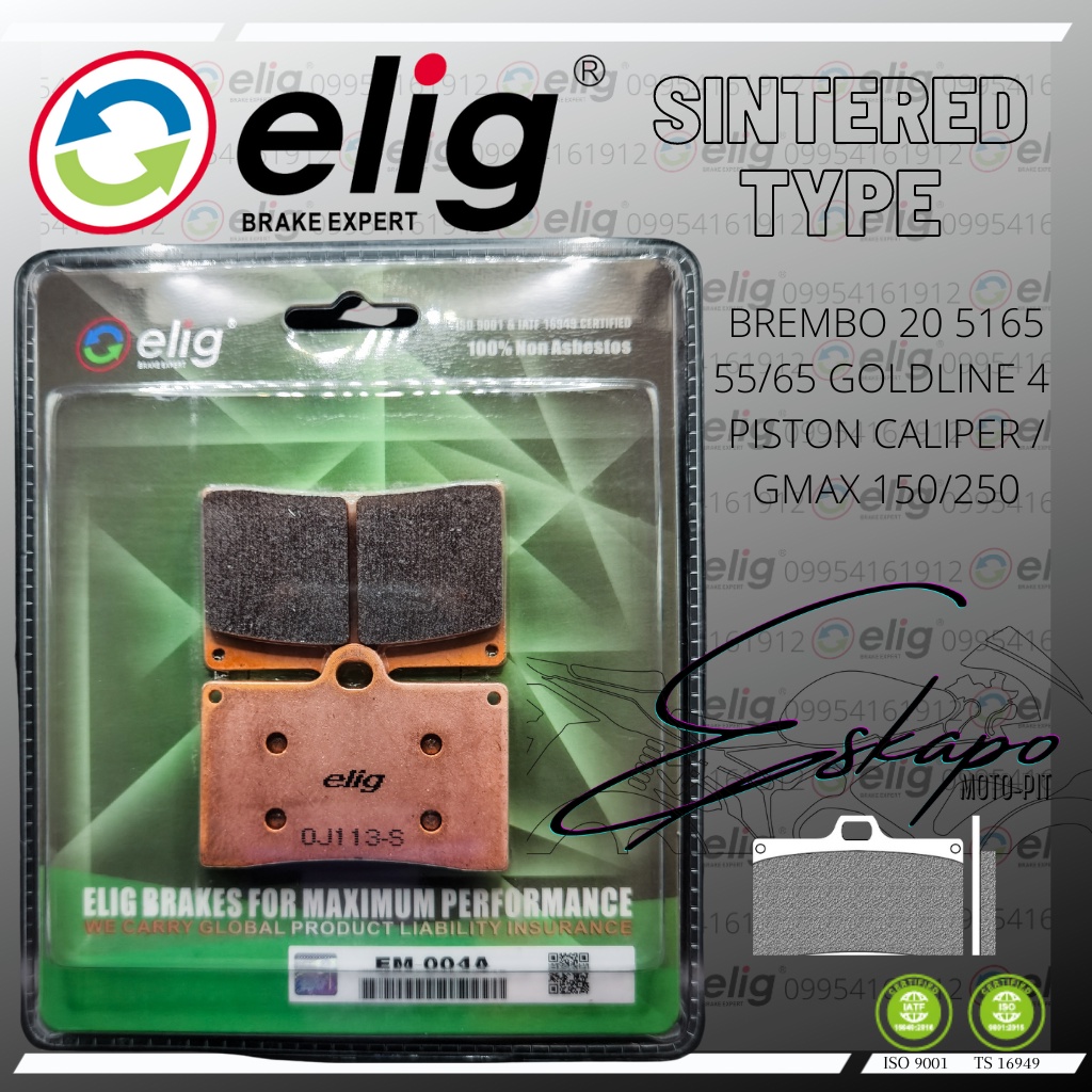 Rcb R1 / BREMBO 20 5165 5556 Goldline 4 Pot Piston Caliper / GMAX