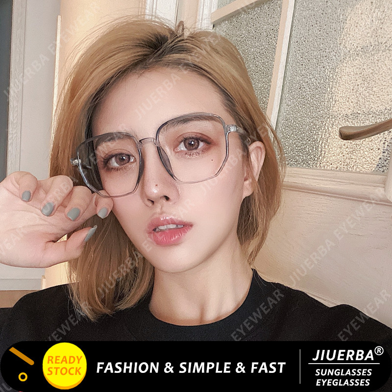 [JIUERBA]COD Korean Fashion Style Square Clear Frame Eyeglasses Anti ...