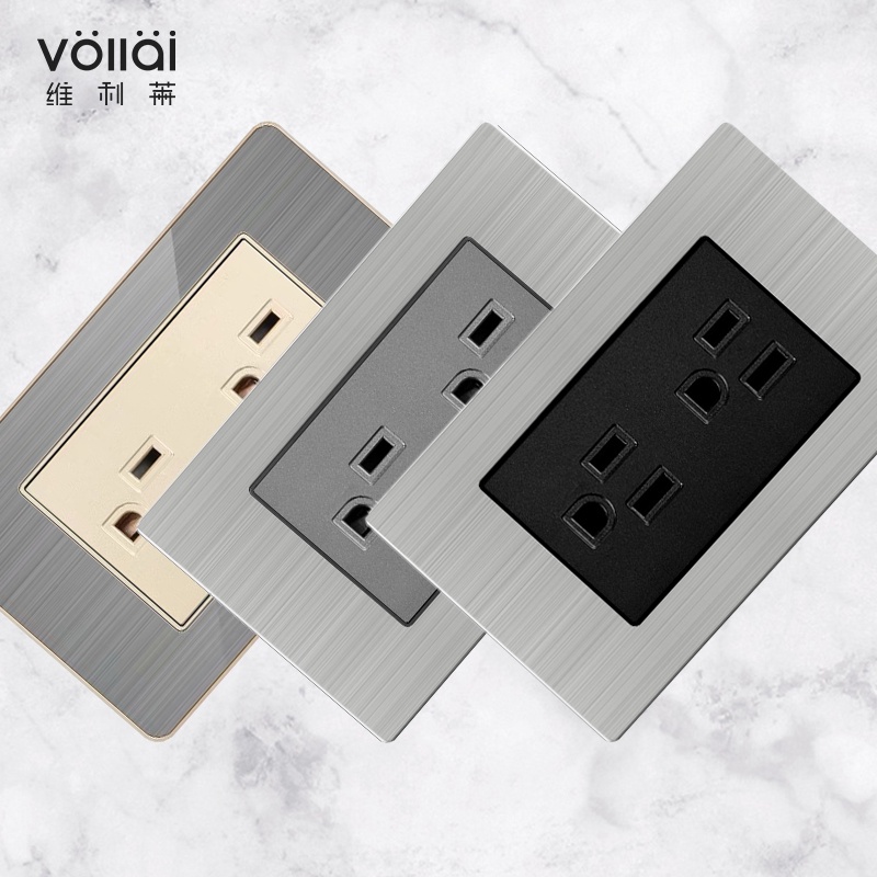 VOLLAI outlet socket for wall 3 pin plug electrical socket outlet 15amp