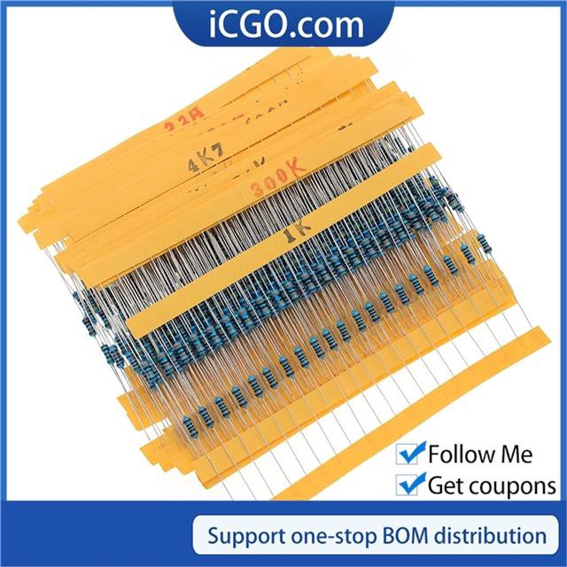 thumbnail image 2 of 600 Piece 1/4W Metal Film Resistor Kit – 30 Values, 20 Each – 1% Tolerance 2 of 5
