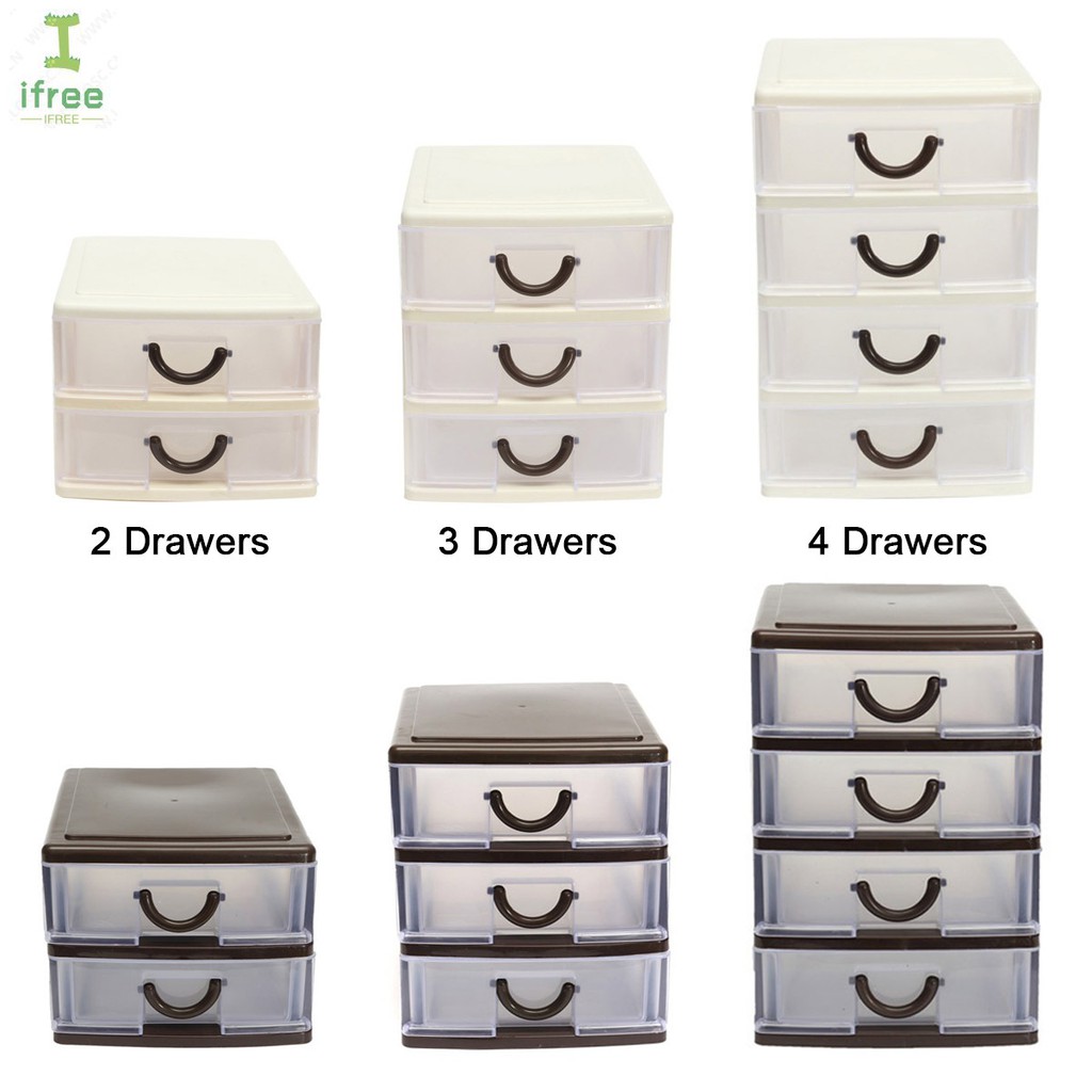 Drawer Durable Plastic Office Table Desktop Debris Cosmetic Shopee
