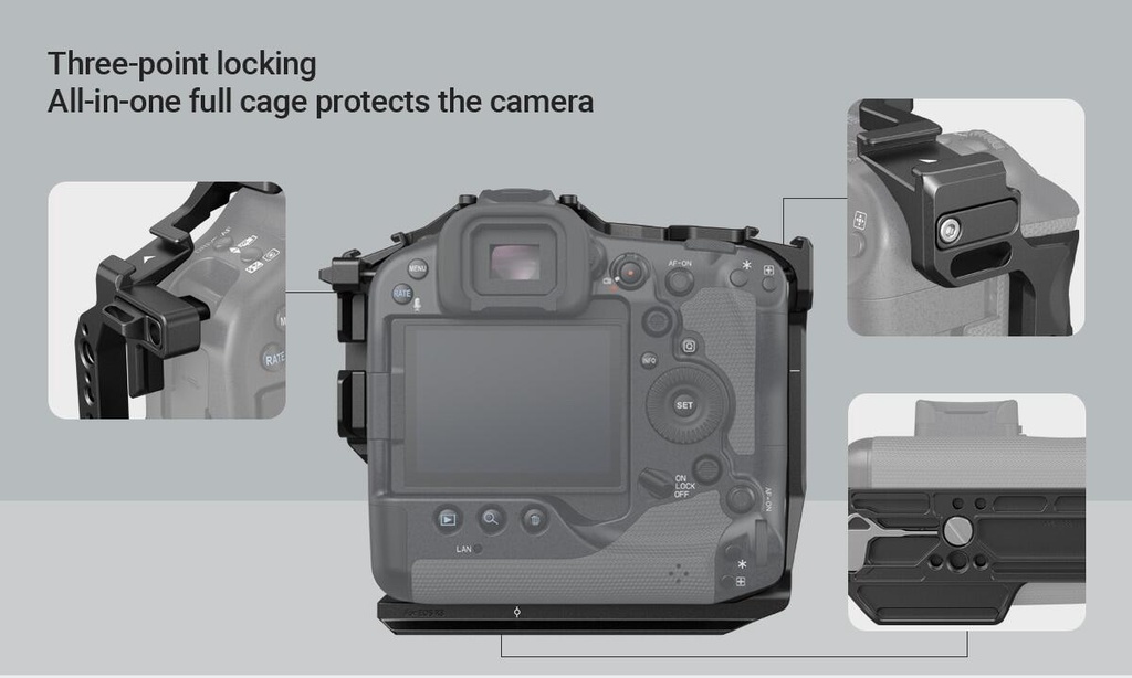 SmallRig Camera Cage for Canon EOS R3 All-in-one Full Cage with Arca ...