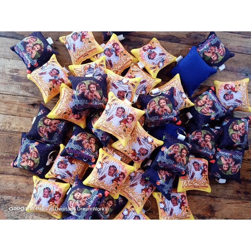 KEYCHAIN PILLOWS WITH PACKAGING (Customized) 3x3 in. size | Shopee ...