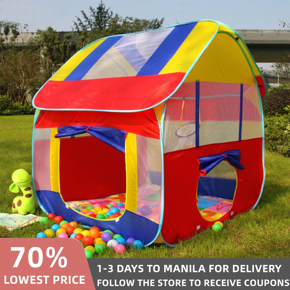 Portable Pop Up Kids Play House Tent Indoor Outdoor Playhouse