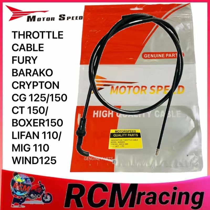 Throttle Cable Motor Speed For Fury Barako Crypton Cg125/150 Ct150