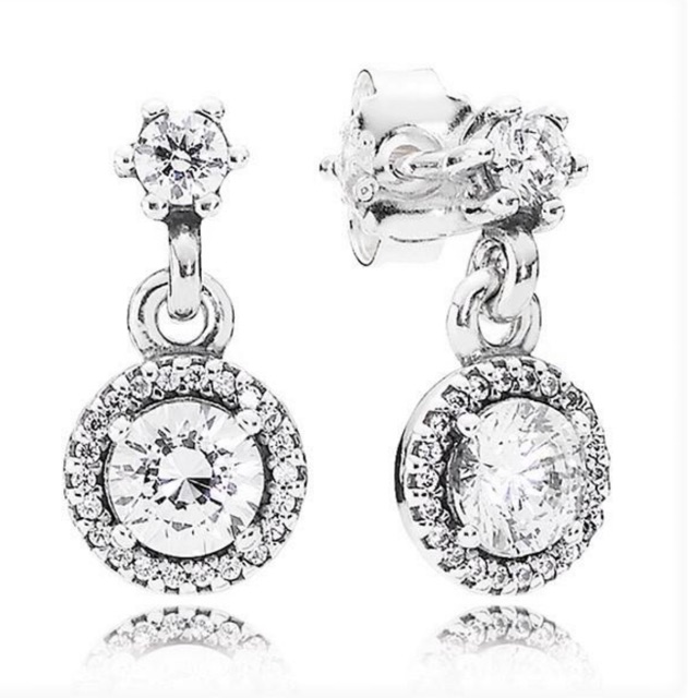 Pandora timeless elegance drop on sale earrings