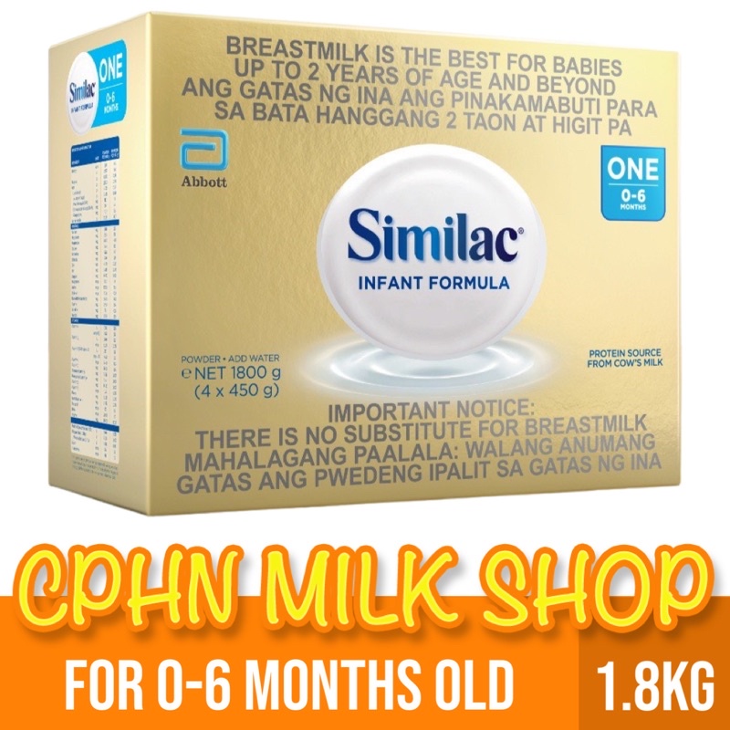 Similac 1.8kg for 0-6 Months Old Infant Formula | Shopee Philippines