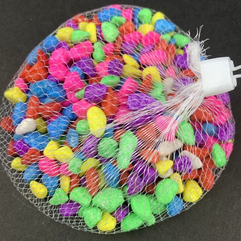 1pack. Mini Rainbow Pebbles Stones, Small Chips Gravel Outdoor ...