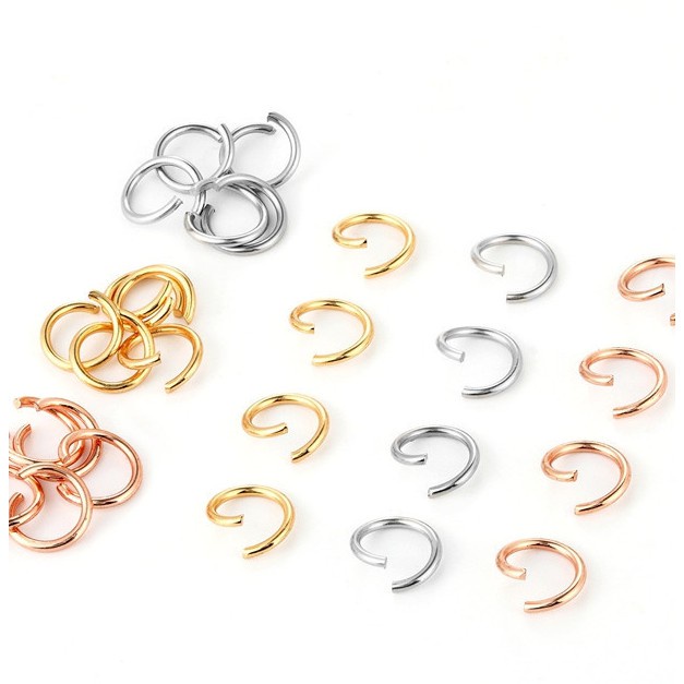 100pcs DIY Connect Gold Ring Accessories | Shopee Philippines