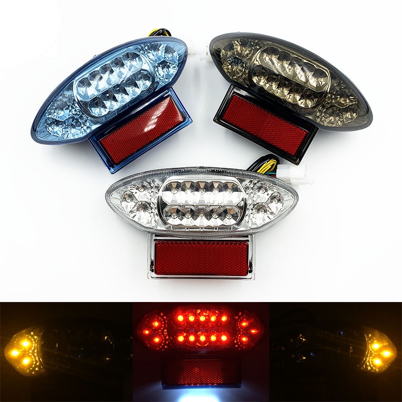 Feu Arrière Modifié Pour Moto Suzuki GSX1300R Hayabusa (1999-2007) Et Katana 600/750 - Intègre Stop Et Clignotants - Fumé