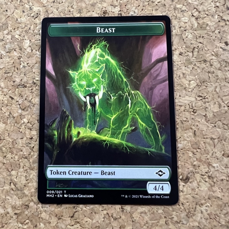 MTG BEAST TOKEN | RVR | MODERN HORIZONS 2 - MAGIC THE GATHERING ...