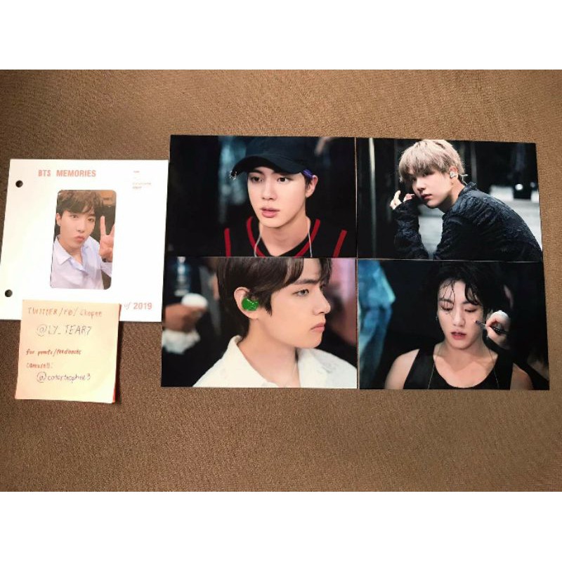 BTS Memories of 2019 Bluray Photocard /4x6 Photo / Puzzle POB