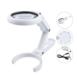 Magnifying Glass Magnifier Glass Hand Held Magnifier with 8 LED Lights  Illuminated Magnifying Glass USB Hands Free 5X 11X for Reading Jewlery  Craft