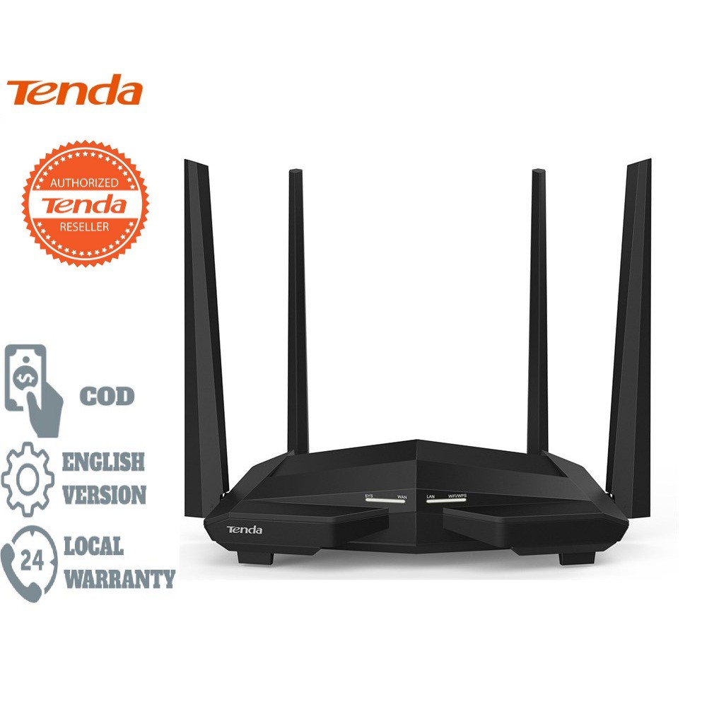 Tenda AC10 Router AC1200 Smart Dual-Band Gigabit WiFi Router | Shopee ...