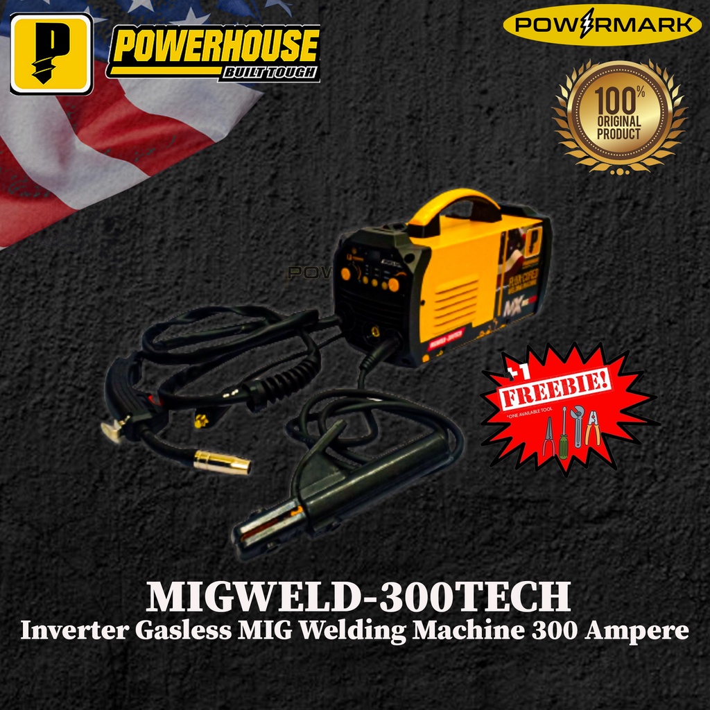 POWERHOUSE MIGWELD300TECH Inverter Gasless MIG Welding Machine