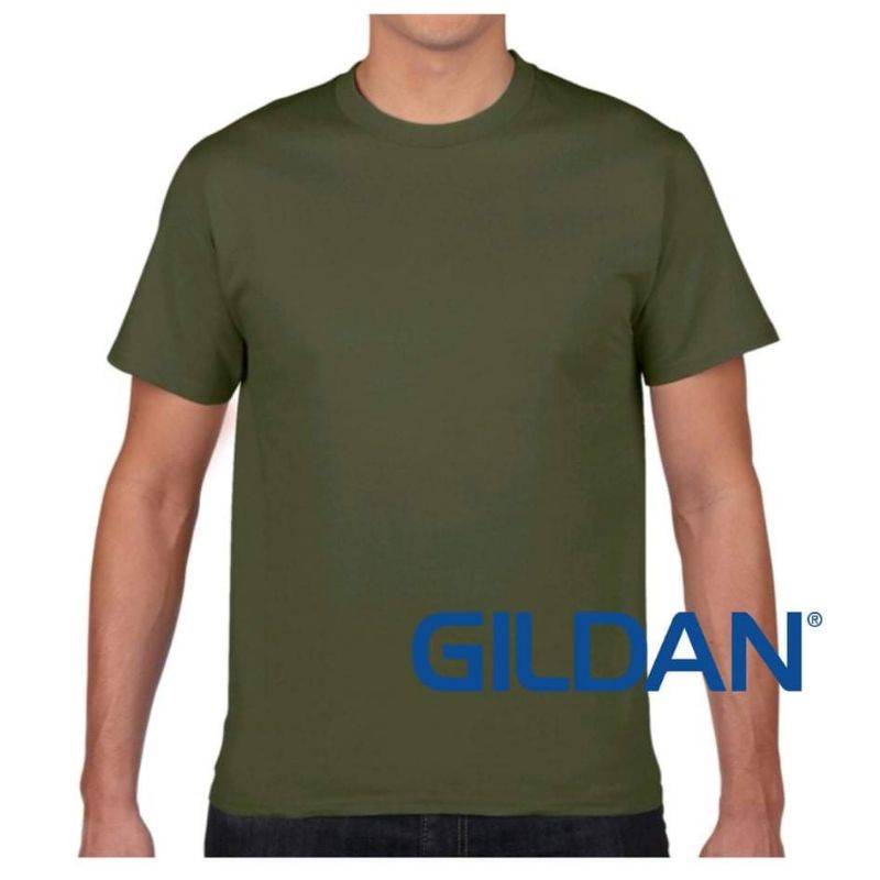 Gildan Premium Cotton Shirt Military Green Shopee Philippines