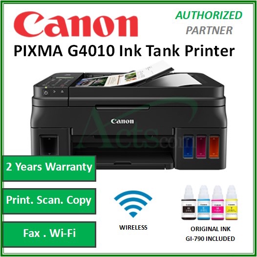 Canon Pixma G4010 Wireless All-In-One Refillable Ink Tank Printer ...