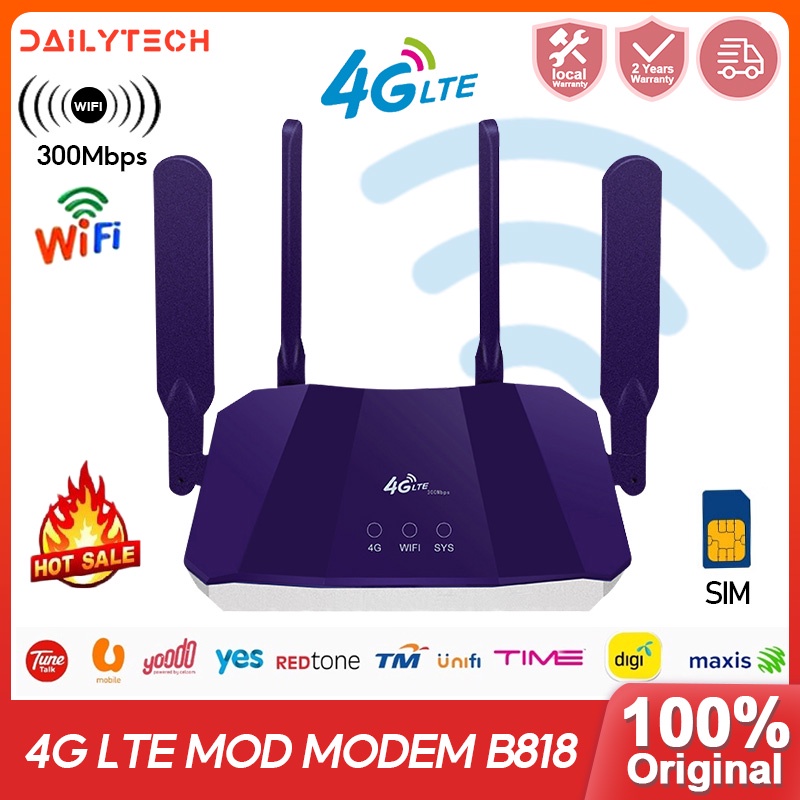 2022 New Stock B818 WiFi Router Modem Modified Unlimited Hotspot 4G LTE