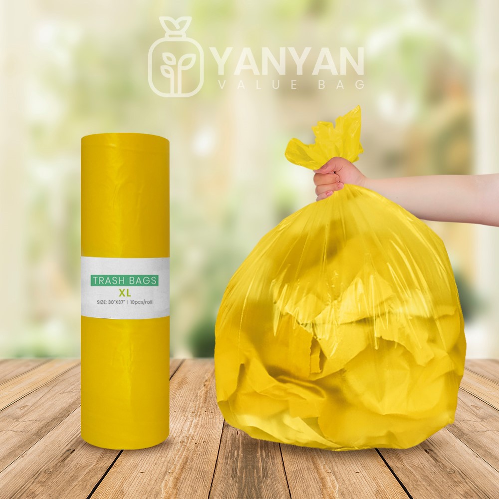 Big yellow trash bags discount