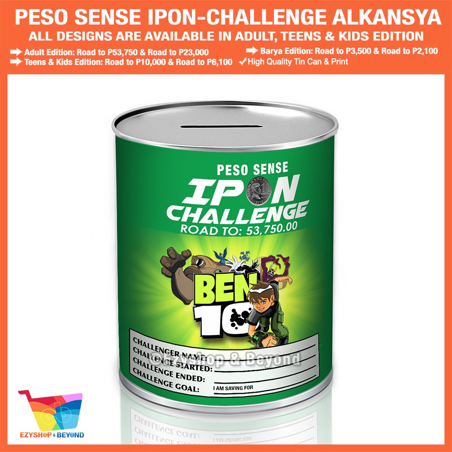 B10 Alkansya Peso Sense Ipon Challenge Coinbank By Ezyshop Shopee Philippines