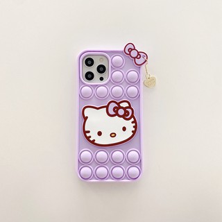 Top Selling Cute Cartoon Hello Kitty Rainbow Push Pop It Bubble