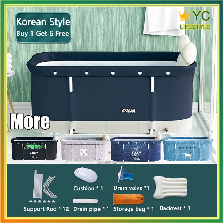 【OnStock】1.2M Portable Bathtub adult New Folding Bath Bucket Sixlayer