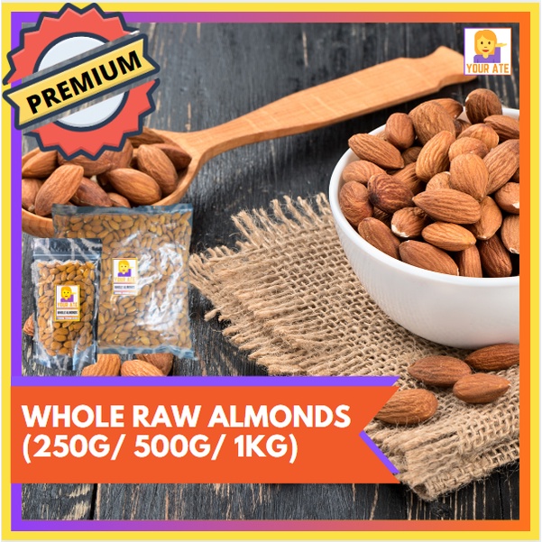 Your Ate - Raw Whole Almonds (250g/500g/1kg) | Shopee Philippines