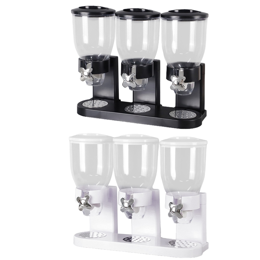 Triple Cereal Dispenser Triple Candy Dispenser For Granola Nuts Snacks