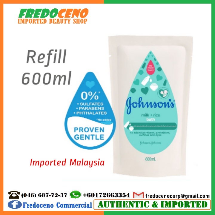 Johnson & Johnson Rice+Milk Baby Milk Bath 600ml (Imported from Malaysia) Shopee Philippines