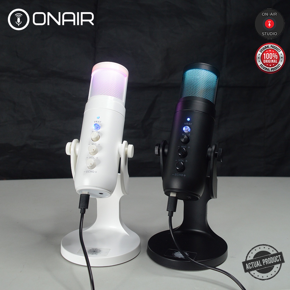 ONAIR JD950 RGB Usb Microphone with Mute Echo Volume Headphone Output