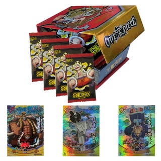 One Piece Collection Card Luffy Zoro Sanji Nami Letters Games Children  Anime Peripheral Collection Kid's Gift Playing Card Toy
