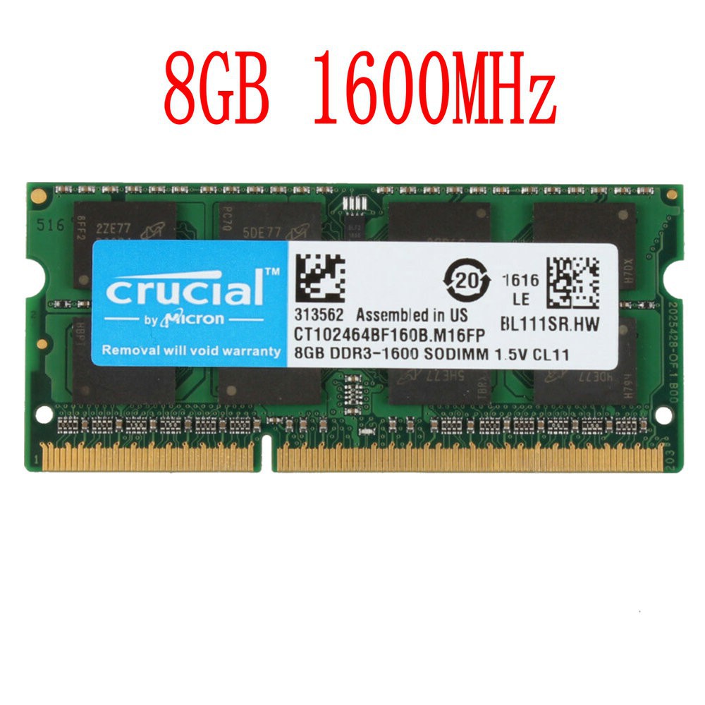 Crucial DDR3-1600 PC3-12800 8GB✖️４枚 32GB India