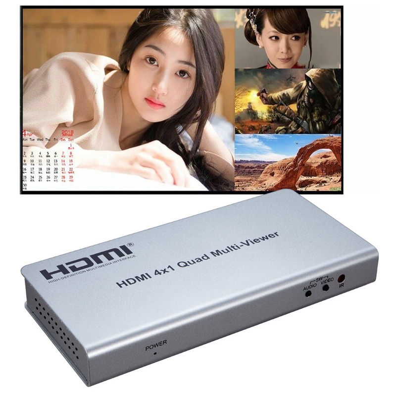 1080p 4X1 HDMI Multi-viewer HD Quad Screen Real Time Seamless Switch ...