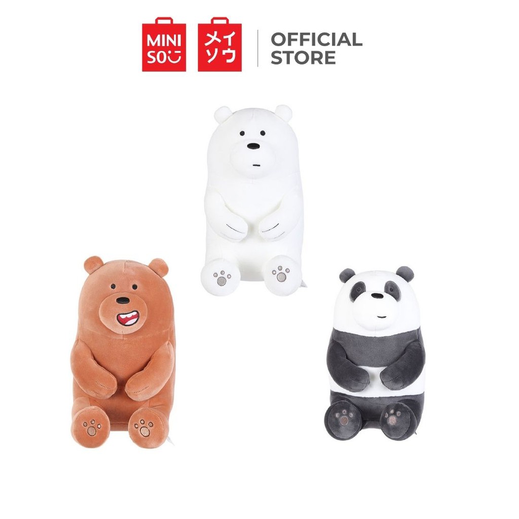 Miniso We Bare Bears Lovely Sitting Plush Toy Grizzly Shopee Philippines 6113