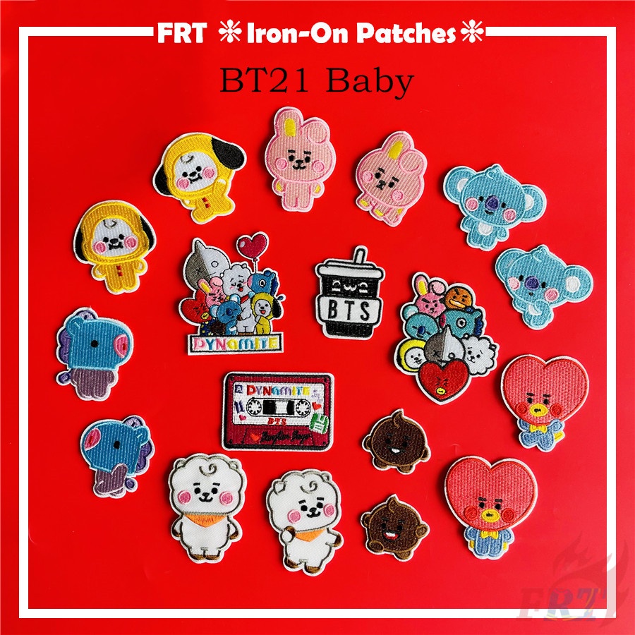☸ BT21 Baby & BTS Bangtan Boys Album 《Dynamite》Iron-on Patch ☸ 1Pc Iron ...
